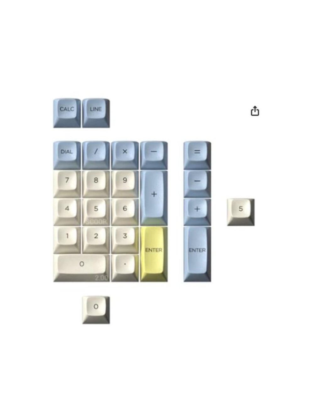 NEW Drop + MiTo MT3 Godspeed Apollo Numpad Kit Keycap Set